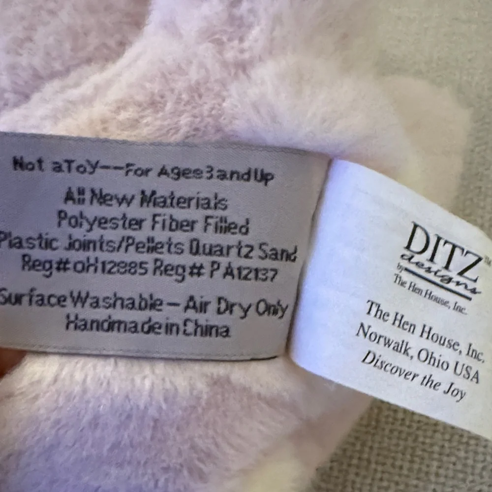 Ditz Designs the hen‎ house in pink Plush Bunny Toy